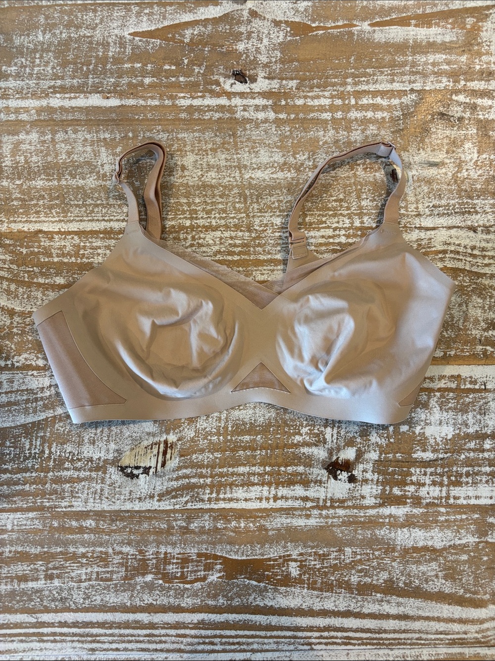 Honeylove Sand CrossOver Lace Bra